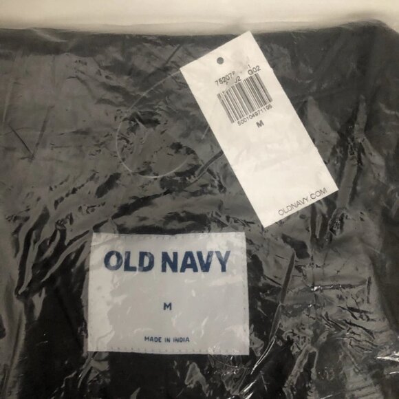 Old Navy Faux Leather Belted Motorcycle Jacket in Black Size M ~ NEW - Picture 5 of 6